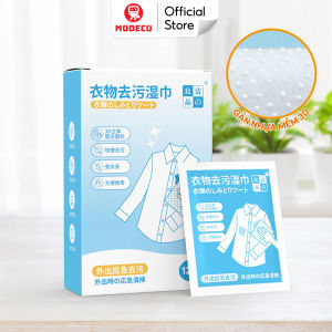 Khăn Ướt Lau Sạch Vết Bẩn Quần Áo Modeco - Tẩy Sạch Vết Dầu Mỡ Vết Cafe Vết Máu Nhanh Chóng An Toàn Và Dễ Sử Dụng