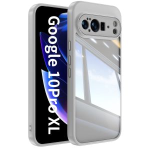 Metal Camera Protective & ButtonSlim Clear Hard Back Non Slip Soft TPU Bumper Shockproof Phone Case for Google Pixel 10 Pro XL CasePixel 10/10 Pro CasePixel 9 Pro XL/9A/8 Pro/8A