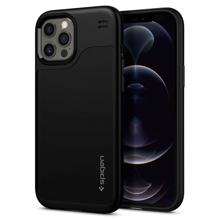 Spigen iPhone 12 Pro iPhone 12 Case Hybrid NX Matte Black Carbon