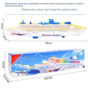 Sprayable electric sea fire boat model music lighting children can launch the water toy boat bath speedboat steamer