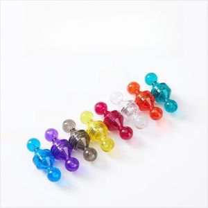 Colorful transparent magnetic thumbnails 11x17 refrigerator magnetic thumbnails magnetic buckle magnetic nails