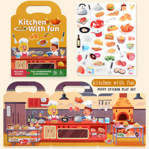 Children DIY Sticker Book Bubble Scene Sticker Jelly Paste Toy Kids Portable Reusable Quiet Busy Paste A Book2026