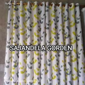Gorden Jendela Korden Pintu Minimalis Harga Dapat 1Lembar 12 Ring 6 Gelembung Bahan Saten Bridal