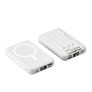 【In stock】20000mAh PD 22.5W magnetic mini power bank magnetic wireless chargingPortable power bank with 3 cables