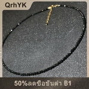 【QrhYK】 เสน่ห์ผู้หญิงสีดำคริสตัลกระดูกงู Choker สร้อยคอจี้พรรคเครื่องประดับของขวัญ
