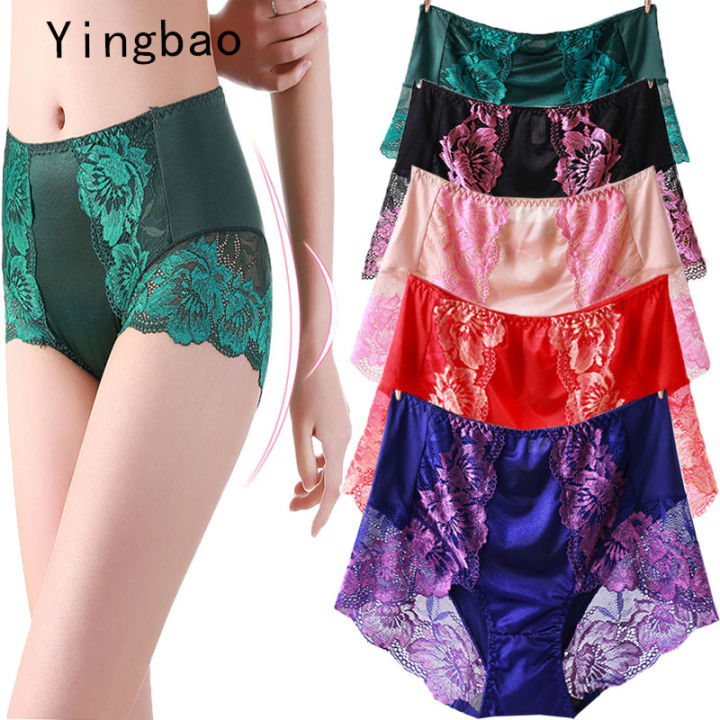 Yingbao 1pcs XL-4XL Plus Size Underwear Women Panty high waist