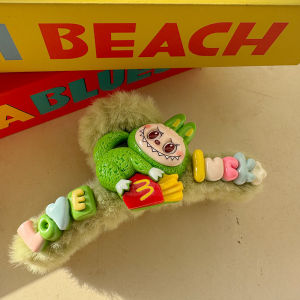 Zhuoya labubu barrettes mới dễ thương động vật bằng nhung thiết kế barrettes nữ thời trang updo cá mập Clip tươi ngọt mũ nón