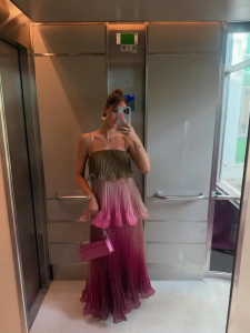 Chic Multicolored Pleated Women Maxi Dress Elegant Spaghetti Strap Ruffle Tiered Flowy Vestidos 2026 Summer Lady Vacation Outfit2026