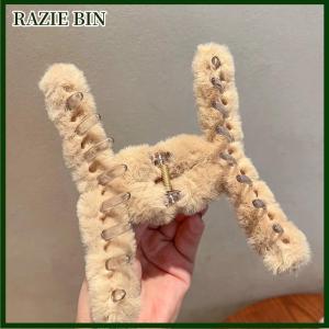 RAZIE BIN Kawaii mùa thu mùa đông lông tóc claws Clip thời trang cổ điển rắn Lông Cá mập tóc clip kẹp tóc Hàn Quốc Phụ kiện cho phụ nữ cô gái