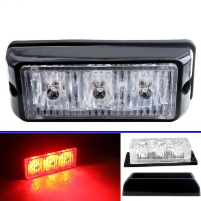 ไฟไซเรน siren light รุ่น 3LED 15w 12V-24V ไฟฉุกเฉิน LED อเนกประสงค์ strobe Light แสงแรง พุ่งไกล สว่างตาแตก ดวงไฟ มากถึง 3 ดวง มีทุกสี