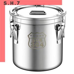 Thức Ăn Nhà bếp quả 6/12/21/33L hộp kín thép không gỉ với nắp đậy an toàn cho lưu trữ thực phẩm tươi sống