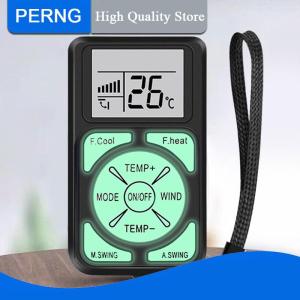 [PERNG] Tehe Mini Portable Luminous Universal LCD A C Remote Control Glow In The Dark Compatible With All Major Air Conditioner