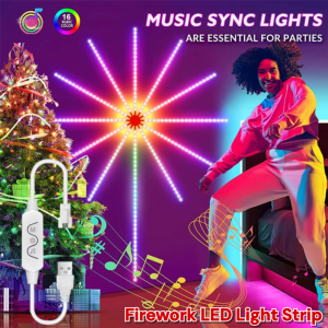 Colorful Music Sound Control Firework Light Lights Outdoor Fireworks Christmas Lights LED Strip Lights with APP Remote Control 幻彩音乐声控烟花灯