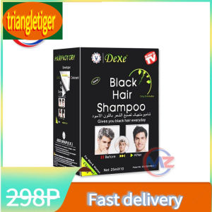 Dexe Quick Black Hair Shampoo 5-Minute Application 10 Sachets/ for Easy Hair Color