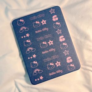 เคสiPadหมุน 360° HelloKitty Pro12.9 22/21/20 Gen9 Gen10 Air6 11 Pro11 2024 เดนิม เคสไอแพด Air5/4 Gen8/7 10.2 Gen11 Air7 11 Mini7/6 8.3 Gen6/5 9.7