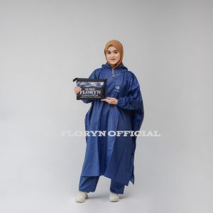 JAS HUJAN PONCO LENGAN DAN CELANA BY FLORYN ORIGINAL PRIA WANITA ANTI REMBES BAHAN PVC