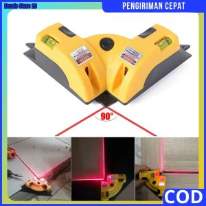 COD LANDSEA Laser Level Square 90 Waterpass Self Leveling Ground and Wall - DC-01 / siku garis sudut laser merah terang waterpass infrared 3 in 1 / alat ukur baterai AA meteran terbaru material plastik ABS ringan awet / promo pengiriman cepat bagus viral
