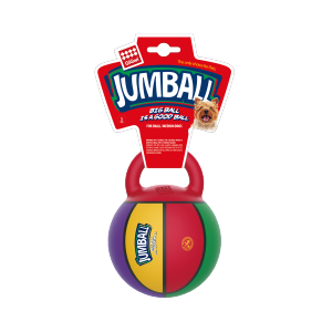 [GiGwi] JUMBALL Basketball - Bouncy Big Ball (Diameter 14cm) For Your Dogs Indoor & Outdoor Activities | Rubber Skin & Handle Designed For Easy Pick Up And Bring Back To You