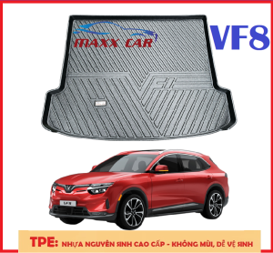 VF8 -Thảm lót cốp MAXXCAR CHO  xe ô tô VINFAST VF8 đúc 5D nhựa TPE nguyên sinh cao cấp.