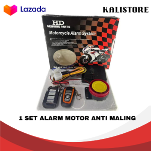 1 SET - ALARM MOTOR 12 V BISA STARTER 2 REMOTE ANTI MALING SENSOR GETAR ALARM