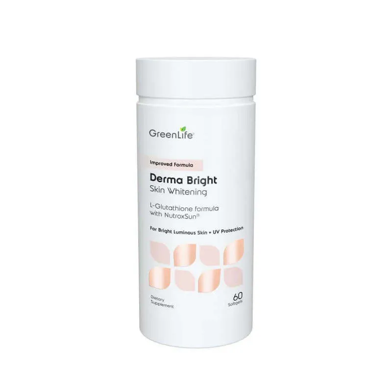 derma bright glutathione NEW PACKAGING* [AUTHENTIC] GreenLife DermaBright UV Protection Skin  Whitening Brightening (60 softgels) Green Life Derma Bright Skin Bright