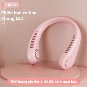 Quạt Đeo Cổ Mini không cánh Tích Điện Siêu Hot Sạc USB Không Thông Minh Quạt Gió Siêu Mạnh