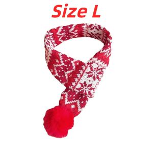 COOLCELLS Cozy Yarn Christmas Dog Scarf Elastic Strap Thick Knit Cat Santa Hat Holiday Puppy Outfit Adjustable Wrap Pet Winter Warmer Pet Party