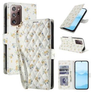 เคสโทรศัพท์กันกระแทกสำหรับ Samsung Galaxy Note 20 Ula/note 20 /Note 10 /Note 10 /Note 10 Plus เคสเคสแบบพับปิดได้ช่องเสียบบัตรกระเป๋าสตางค์หนังแม่เหล็กลายดอกไม้