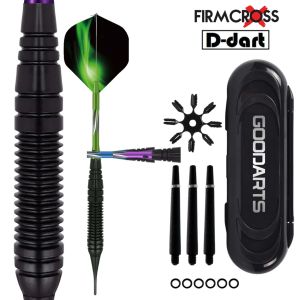 FIRMCROSS GOODARTS Soft tip Darts - 19G GooDarts Brass Tungsten look Soft Dart Set