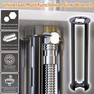 Multifunctional Universal Wrench for Plumbing Anti-slip Kitchen Sink Repair Tool Universal Double Ended Basin Wrench