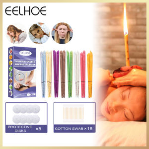 Eelhoe Candle For Ear Cleaning Removal Natural Beeswax Propolis Indiana Therapy Fragrance Candling Cone Candle Relaxation(16pcs)