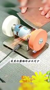 Small Grinding Wheel Machine Desktop Coarse and Fine Dual Grinding Wheels Household Stepless Small Electric Grinding Polishing Sharpening Drilling Integrated Machine [ Free Shipping ]