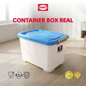 SHINPO Kontainer Plastik Dengan Roda Real Container Box Kotak Penyimpanan SPO-SIP-143-CB-70
