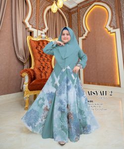 MAHDIYA OUTFIT - GAMIS AISYAH 2 IBU DAN ANAK SYARI (TERPISAH) - COUPLE MOM KID BUSUI SET KERUDUNG JUMBO - GAUN PESTA MEWAH ADEM