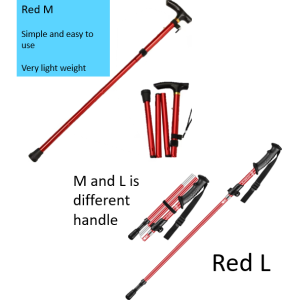 Collapsible Tri-fold Trekking Hiking Poles Foldable Hiking Stick Carbon Fiber Walking Stick Pole Anti-Shock