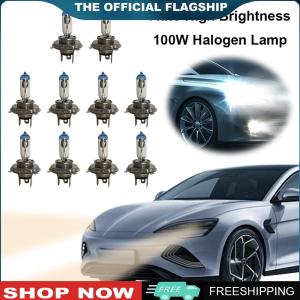 【New Arrival】 10 ชิ้นหลอดฮาโลเจน H4 12V 100W - ไฟตัดหมอก 6000K ฐาน P43T สำหรับการมองเห็นที่ดีในสภาพอากาศเลวร้าย