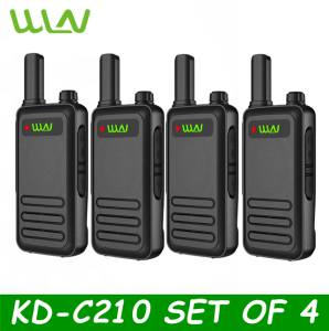 WLN KD-C210 KD-C1 Upgraded UHF 400-470MHz Two Way Walkie Talkie Radio with One- Click Code Breaking 2W-SET OF 4