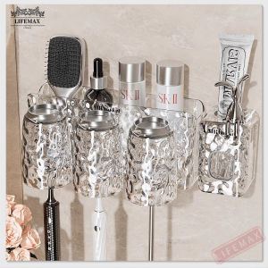 -SG Seller-Glacier Toothbrush Holder/Wall-Mounted Toothbrush Holder/Mouthwash Cup Holder/Toothpaste Toothbrush Holder