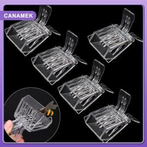 【CANAMEK】 3 5 Transparent Clip-on Bee Cages Plastic Clips Queen Cages Bee Catchers Beekeeping Tools