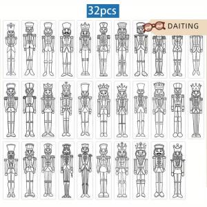 DAITING 32Pcs Giáng Sinh Phim Hoạt Hình Đánh Dấu Tối Giản DIY Dòng Điền Trống Đánh Dấu Trang Trang Trang Trí Đánh Dấu Quà Tặng Cho Cuốn Sách Người Yêu