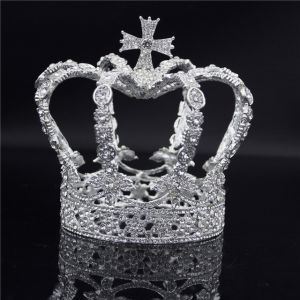 Bride Diadem Royal Queen King Bridal Crown Prom Wedding Tiaras and Crowns Hair Jewelry Pageant Head Ornaments miss universe crown ladies crown pageant crown small crown crown for saints