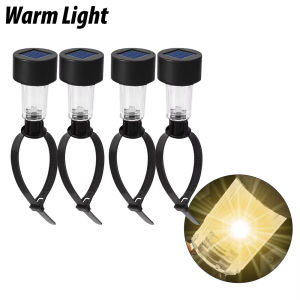 10PCS Stainless Steel Solar Cable Tie Light Waterproof LED Lights  for Pool Decoration Swimming Pool Accessories with Warm White Lights