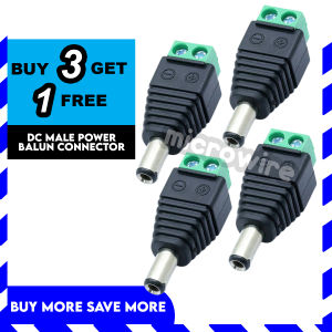 MW PROMO!!! (Upgraded Version) DC Male Power Balun Plug Connector Cctv Power Supply Connector