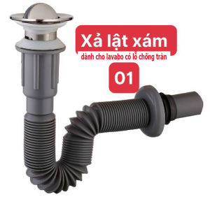 XẢ ĐA CHỨC NĂNG Ống Xả Xiphong Lavabo Bồn Rửa Mặt XẢ RUỘT GÀ DỄ LẮP ĐẶT kéo dài bẻ cong được X1