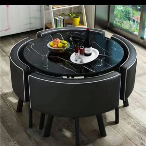 Simple reception table and chair combination negotiation table store reception table and chair office leisure small round table square dining table supplementary order needed