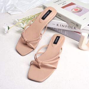 Amazeus MARIMAR Sandal Heels Wanita Tali Hak Tinggi Jepit Kekinian 3CM Sepatu