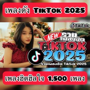 แฟลชไดร์ฟแท้ USB - MP3 เพลงฮิตฮิลใจ TikTok ติ๊กต็อก 2025 เพราะติดหู คัดพิเศษ มากกว่า 1500 เพลง