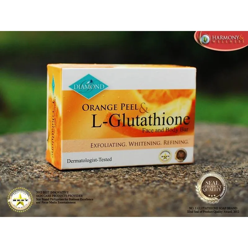 orange peel glutathione soap Diamond Orange Peel & L-Gluta Soap 150g