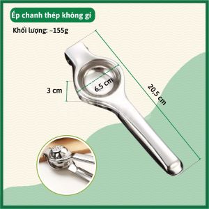 Dụng cụ ép chanh inox thép không gỉ cầm tay cao cấp dày dặn vắt nhanh dùng cho quầy pha chế xe đẩy quầy bar Mixmore