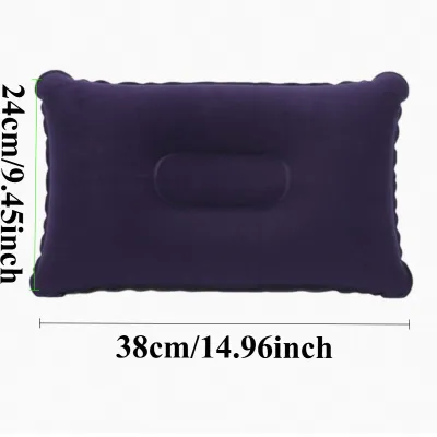 1pcs Portable Air Inflation Pillow PVC For Outdoor Travel Camping Hiking Sleeping